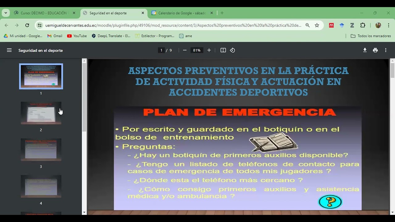 aspectos preventivos en la actividad fisica