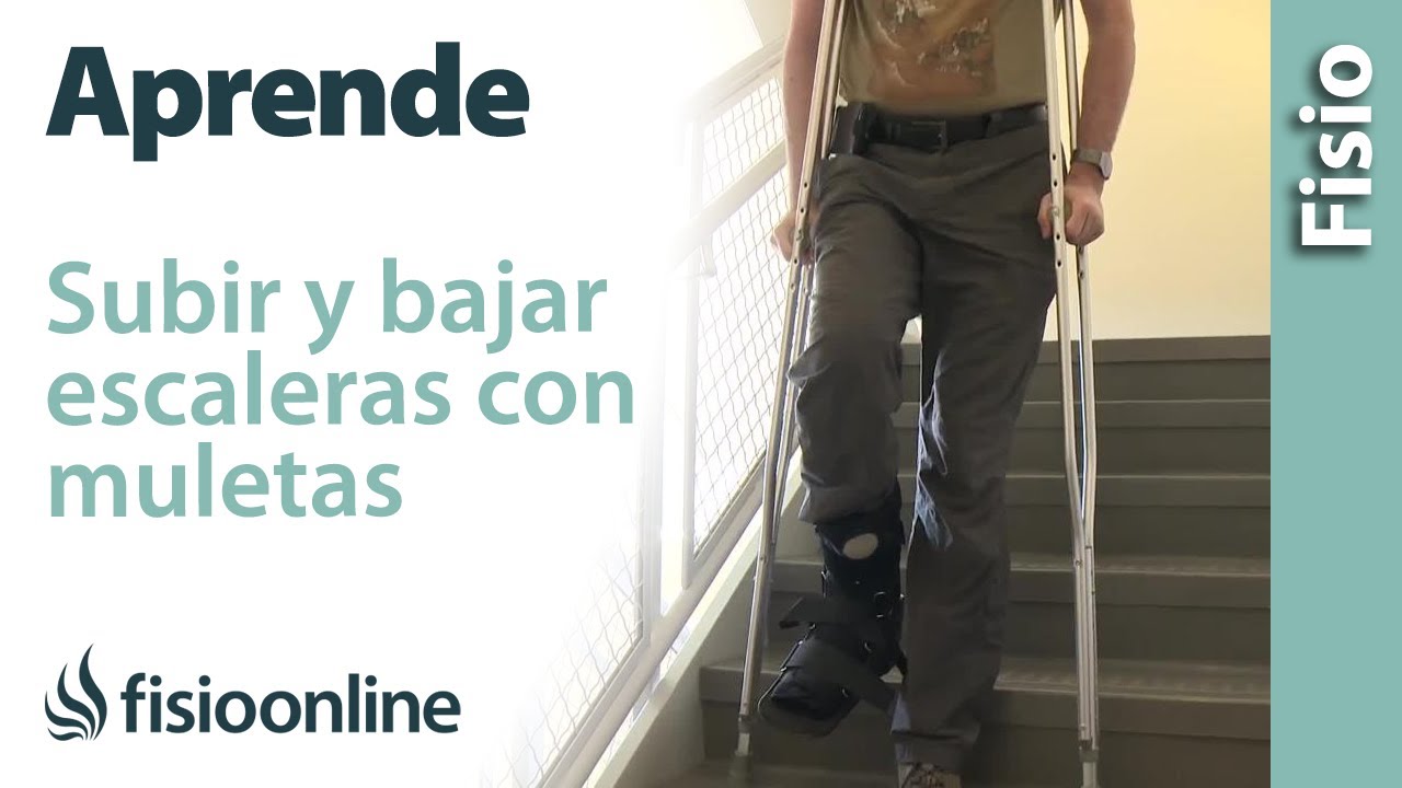 como bajar las escaleras con muletas