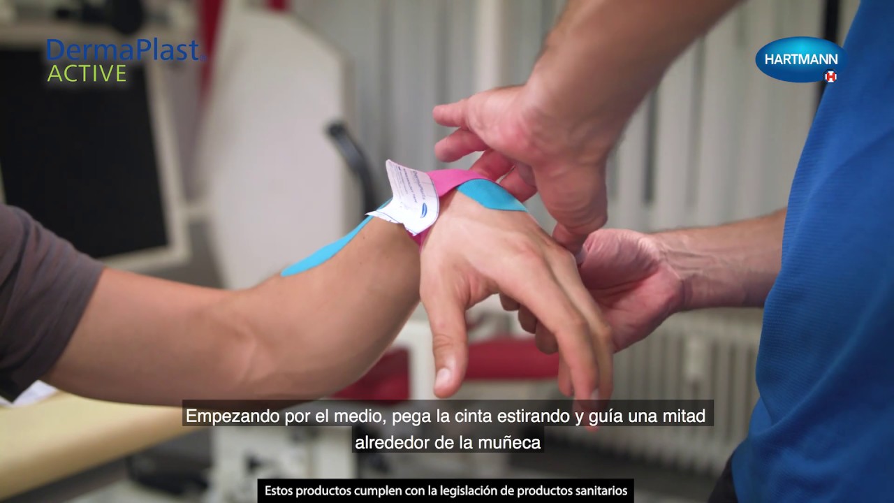 como poner vendas kinesiologicas en la muñeca