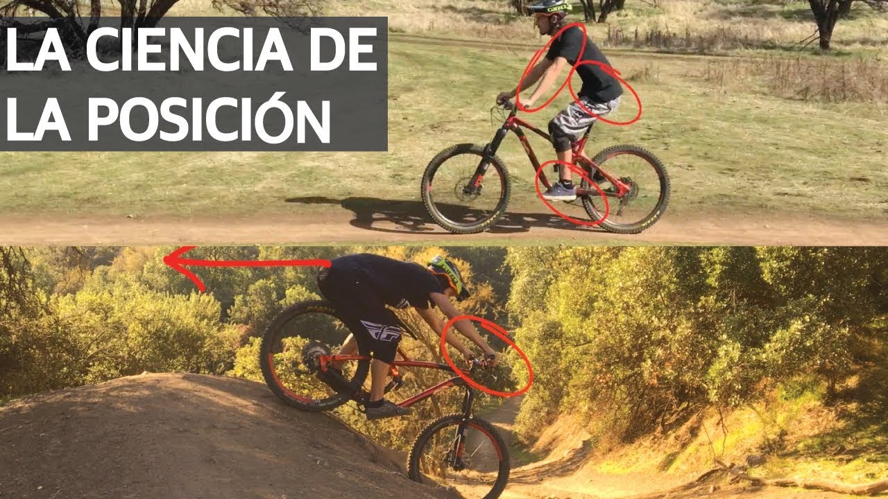postura en la bicicleta de montaña