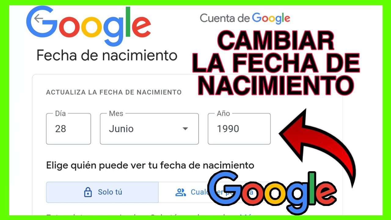 como cambiar la edad de mi hijo en gmail
